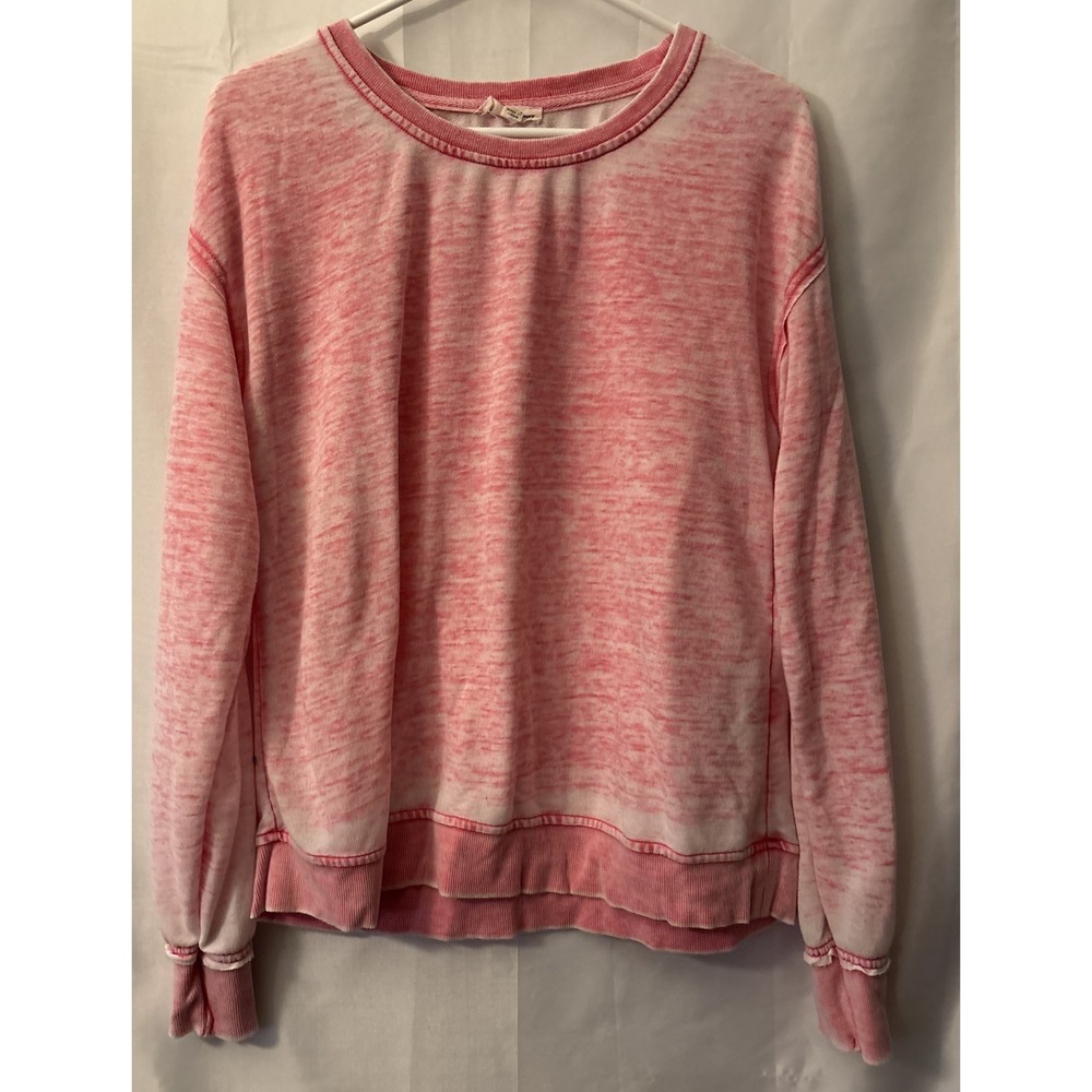 Jane And Delancy Sweatshirt Vintage Wash Look Pink Soft‎ Small Crew Neck